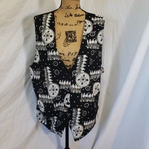 Alfred Dunner Button Down Vest Beads Size 16